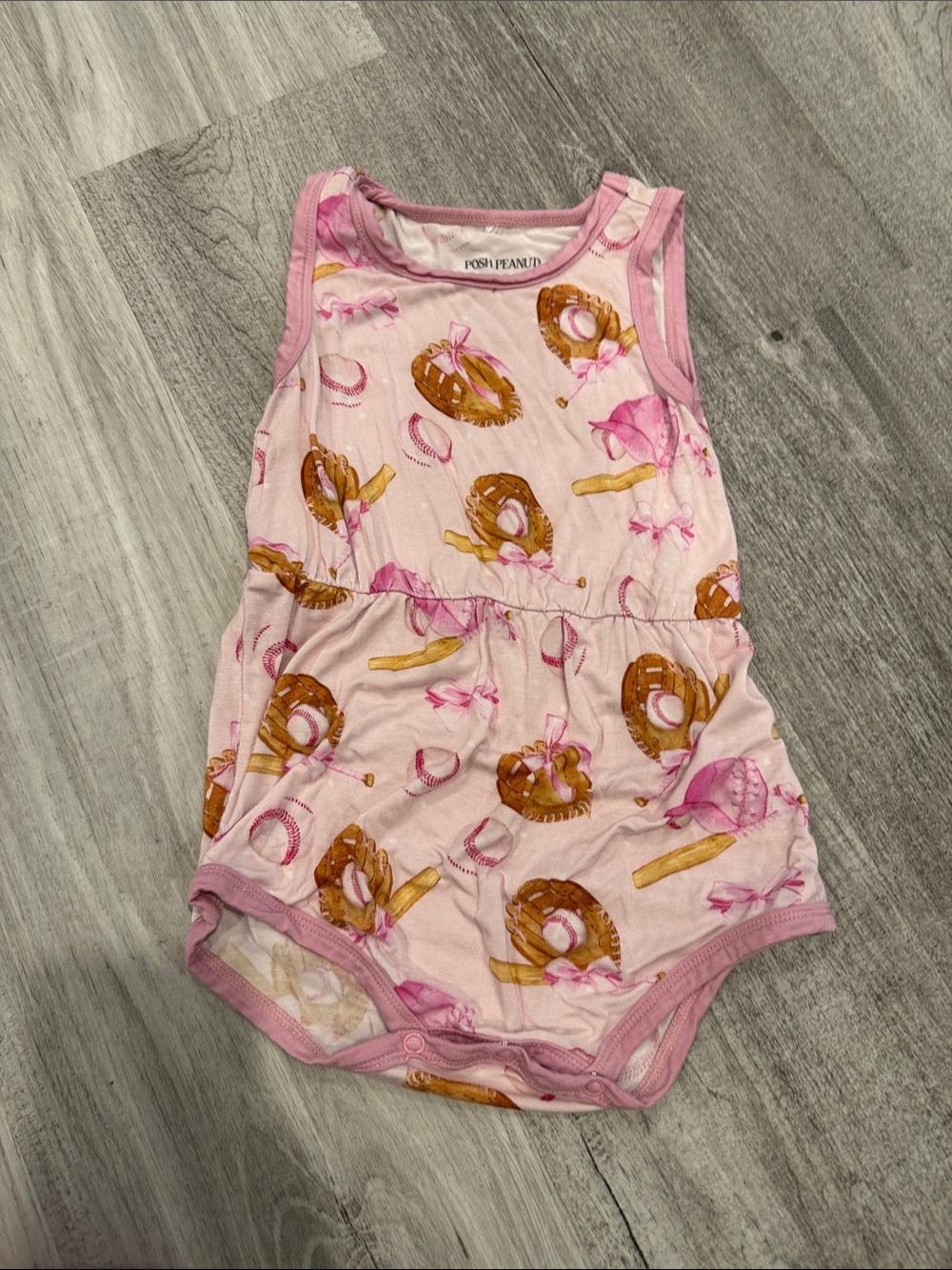 Posh Peanut Pink Donut & Treats Sleeveless Romper